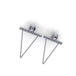 Pair of white gold earrings