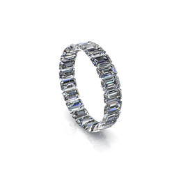 Emerald Cut Infinity Band