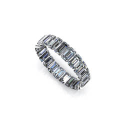Emerald Cut Infinity Band